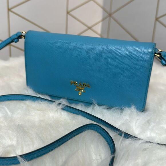💯Authentic Prada Safiano Wallet on Strap🍀 - Picture 7 of 14